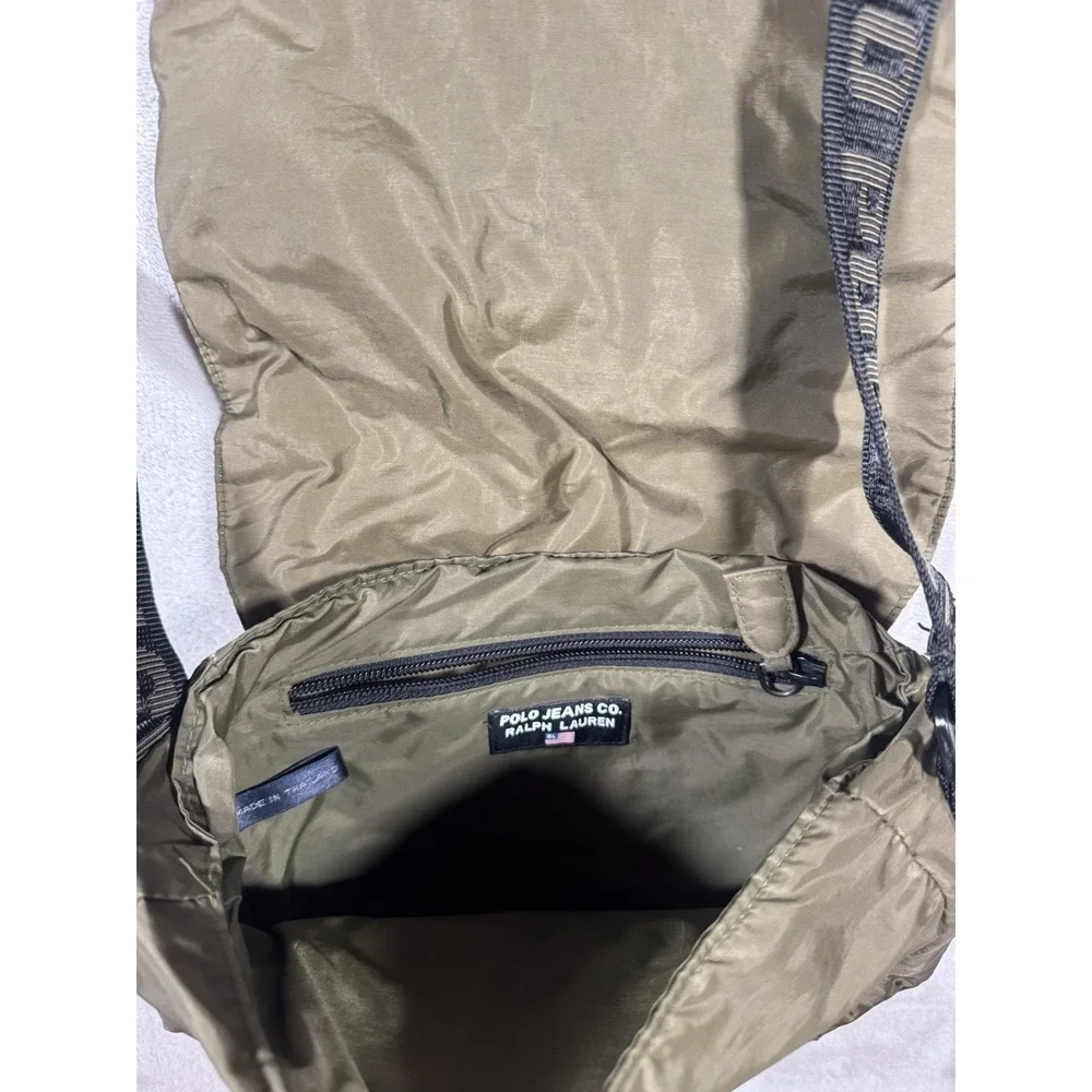 Polo Jeans Shoulder Bag Green Nylon
